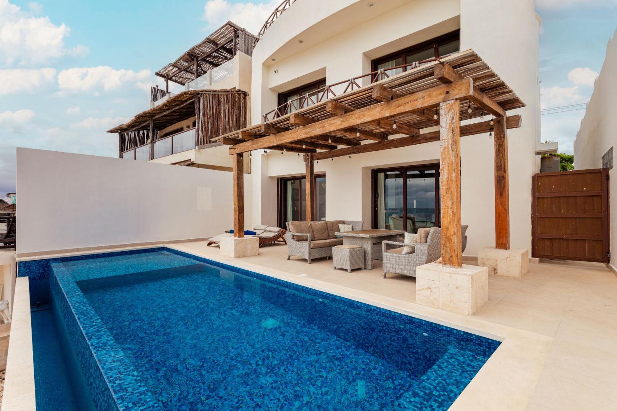 Willa Casa Javi- Ocean Front Located Mid Isla Mujeres Zewnętrze zdjęcie