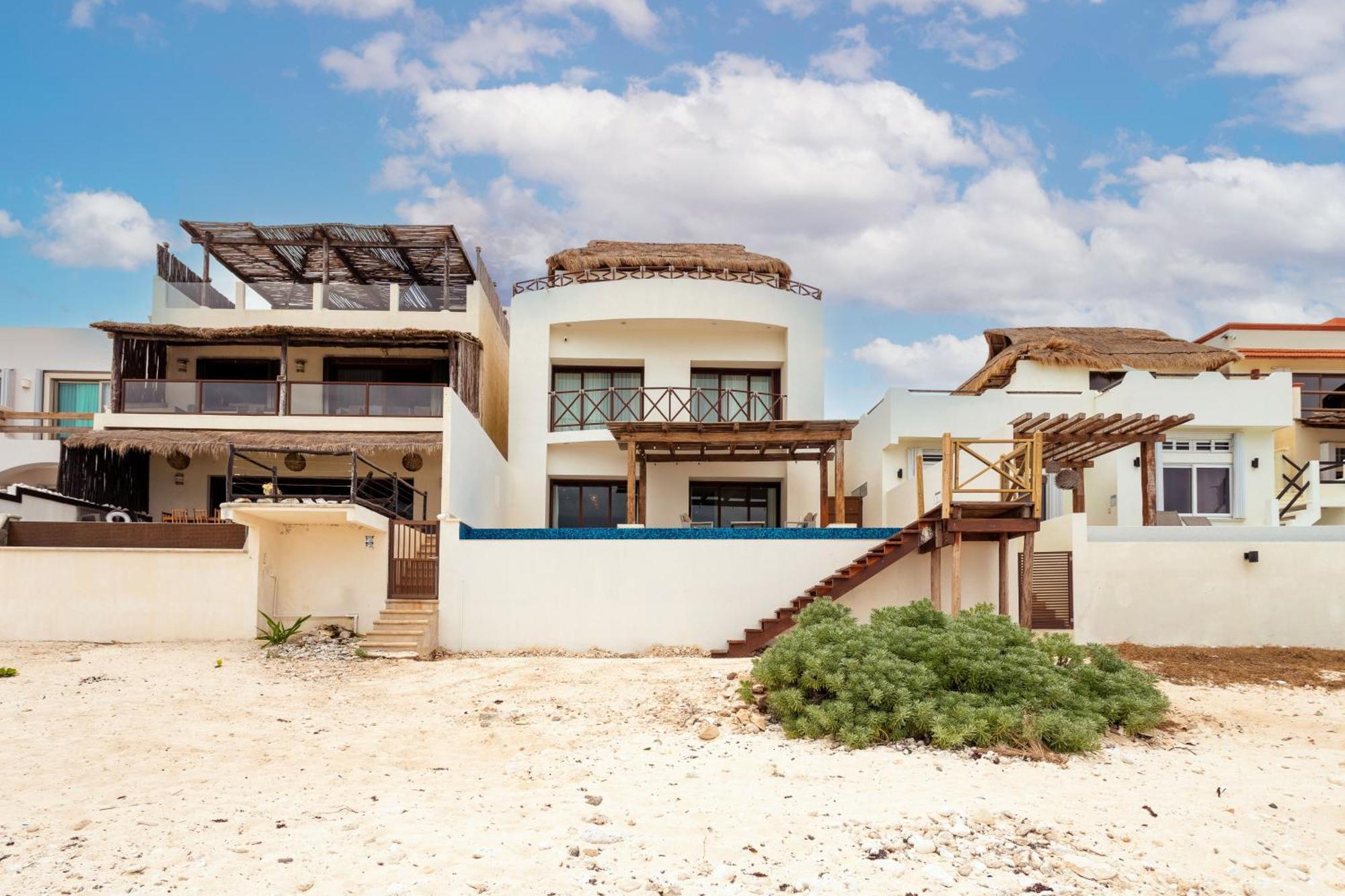 Willa Casa Javi- Ocean Front Located Mid Isla Mujeres Zewnętrze zdjęcie