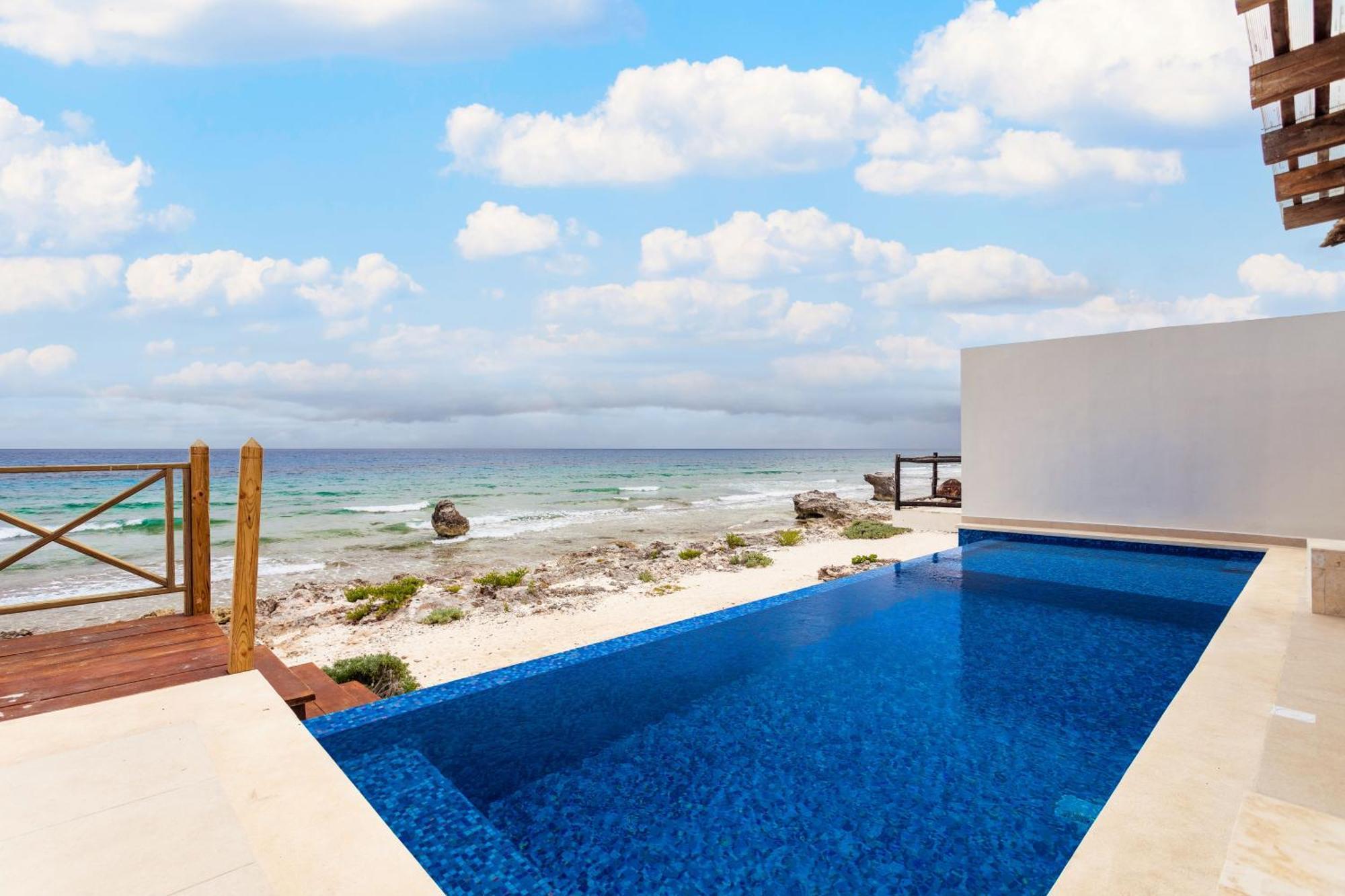 Willa Casa Javi- Ocean Front Located Mid Isla Mujeres Zewnętrze zdjęcie