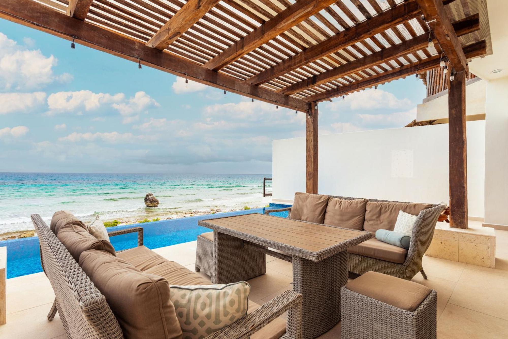 Willa Casa Javi- Ocean Front Located Mid Isla Mujeres Zewnętrze zdjęcie